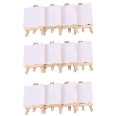 72Set Artists 5 Inch Mini Easel +3 Inch X3 Inch Mini Canvas Set Painting Craft DIY Drawing Small Table Easel Gift