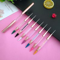 Double Heads Point Drill Crayons Acrylic Metal Shiny Wax Stippling Pen Gemstones Crystal Nail Point Drill Pencil Manicure Tools