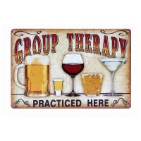 Bar Decorative Plates Retro Plaque Drink Beer Metal Tin Sign Pub Club Wall Decor Alcohol Art Poster Painting Home Decor Picture（Only one size: 20cmX30cm）(Contact seller, free custom pattern)