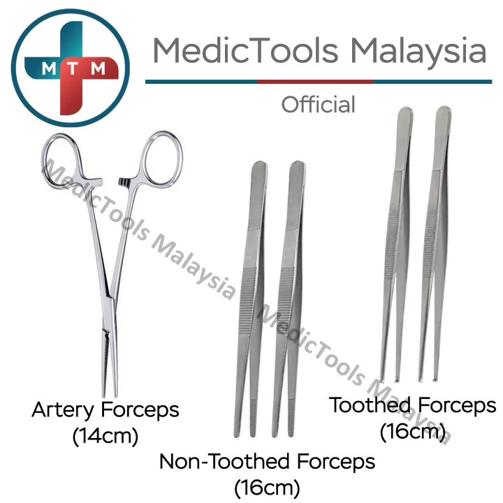MedicTools Surgical Forceps (Toothed/Nontoothed Tissue Forceps and