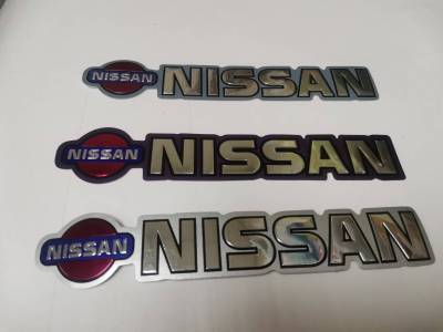 สติ๊กเกอร์ฟอยด์ ปั๊มนูน คำว่า NISSAN ติดรถ แต่งรถ นิสสัน sticker สวย งานดี หายาก ถูกและดี ติดท้ายรถ ติดประตูรถ ติดข้างรถ