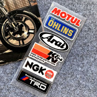 1 ชุดของ MOTUL OHLINS Arai NGK K&amp;N TRD องค์ประกอบสะท้อนแสงรถจักรยานยนต์ขอบจักรยานหมวกกันน็อคสติกเกอร์แต่งรถสติกเกอร์ไวนิลสำหรับ YAMAHA SUZUKI HONDA Kawasaki KTM DUCATI BMW Benelli Harley Vespa