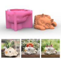 T84B Little Gypsum Silicone Mold Diy Succulents Concrete Flower Pot Vase Plaster Cement Mold Clay Mold Candle Holder Mold