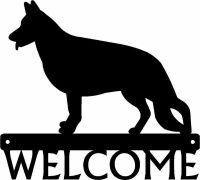 German Shepherd #1 Dog Welcome Sign - 12 inch Wide