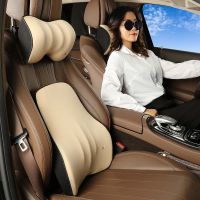 ﹉✎ Car Driver Pillow Space Memory Foam Car Lumbar Support Back Cushion Car Seat Neck Pillow Washable Auto Pillow Cushion Accesorios