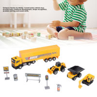 1:58 Alloy Engineering Vehicle Toys Set Container Truck Set Engineering Vehicle Set for Children Gift