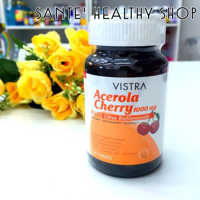 vistra-acerola-cherry-1000-mg-วิสตร้า-อะเชโรล่า-เชอร์รี่-45-g-เม็ด