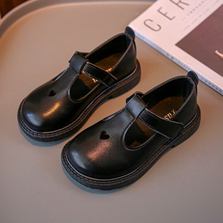 children-leather-shoes-for-school-black-uniforms-for-girls-loafers-versatile-love-hollow-out-boys-simple-british-wind-kids-shoes