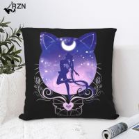 Sailor Moon Square Pillowcase Cushion Cover cute Zipper Home Decorative Polyester Throw Pillow Case for Sofa Seater Simple