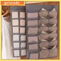 GOTORADE 1 Pcs สีเทาและสีเทา ที่แขวนตู้เสื้อผ้า ผ้าไม่ทอ มัลติฟังก์ชั่ ที่เก็บชุดชั้นในติดผนัง ของใหม่ ถุงตาข่าย30ถุง ที่เก็บตู้เสื้อผ้าแบบแขวน ห้องนอนและห้องนอน