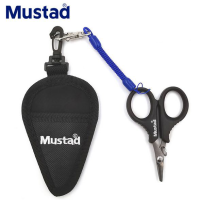 กรรไกรตัดสาย PE MUSTAD รุ่น MT025 มาพร้อมซองใส่สีดำ