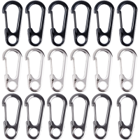 10PCS Mini Carabiner คลิป Tiny Alloy ฤดูใบไม้ผลิ Snap Hook พวงกุญแจ Clasps EDC ขนาดเล็กแขวนหัวเข็มขัดสำหรับกระเป๋าเป้สะพายหลัง Camping Bottle