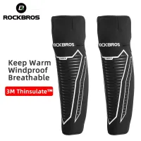 ROCKBROS Fleece Keep Warm Knee Support MTB Road Bicycle Moto 3M Thinsul Windproof Reflective Water Repellent Men Women Kneepads