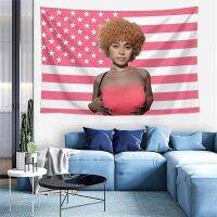 Ice Spice Tapestry Wall Tapestry Ice Spice Ice Spice American Flag Pink Ice Spice American Flag Tapestry Electrical Connectors