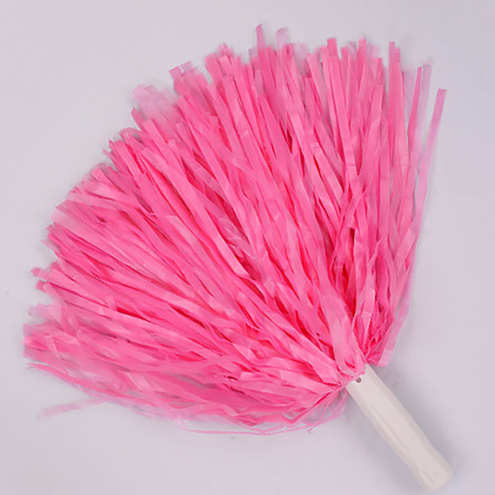 1pc Metallic Streamer Pompons Cheerleader Pom Pom Handle Pompoms Ball  Cheering Dance Party Sports Match Accessories