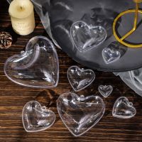 10pcs/Lot Heart Shaped Transparent Ball Candy Box Birthday Gifts Plastic Hanging Heart Ornament Valentines Day Wedding Decor Colanders Food Strainers