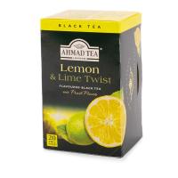 Ahmad Teas Lemon &amp; Lime Black Tea  ชามะนาวและชาดำมะนาว ปราศจากคาเฟอีน ตราชาอาหมัด  20 ซอง