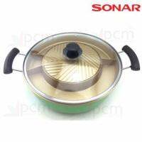 SONAR กระทะบาร์บีคิวทองคำ ร้อนเร็วถอดล้างได้ รุ่น SF-M43 (มี 2 สี) คืสีเขียวมะนาว รับประกันตัวเครื่อง 1ปี  CS HOME