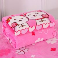 ผ้าห่ม Sanrio Hello Kitty เด็กผู้หญิงสำหรับฤดูใบไม้ร่วงฤดูหนาวผ้าห่มผ้ากำมะหยี่ลายการ์ตูนน่ารักผ้าปูที่นอนควิลท์นักเรียนหอพัก