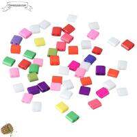 QIEMEIXIANMM 200Pcs สุ่มสีผสม ลูกปัดแก้วลูกปัด 2-Hole ครับ การทำต่างหู ดีไอวาย สำหรับผู้หญิง