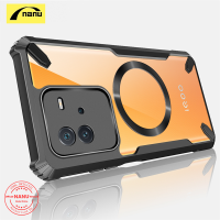 [NANU] เคสตัวดูดแม่เหล็กสี่มุมนิ่มกันกระแทก,สำหรับ VIVO IQOO Neo 6เคสนิ่มใส่โทรศัพท์ที่คลุมแช็งใสปกป้องกล้องกรอบบางเฉียบ