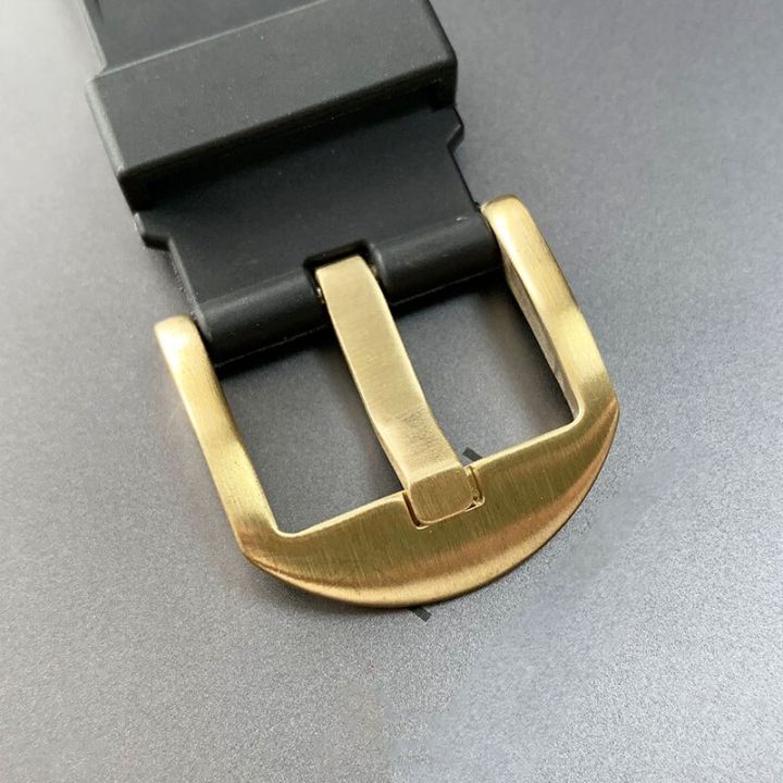 หัวเข็มขัดแบบสายนาฬิกาข้อมือสำหรับเปลี่ยนทองเหลืองทองแดงขนาด18มม-20มม-22มม-24มม-26มม-100