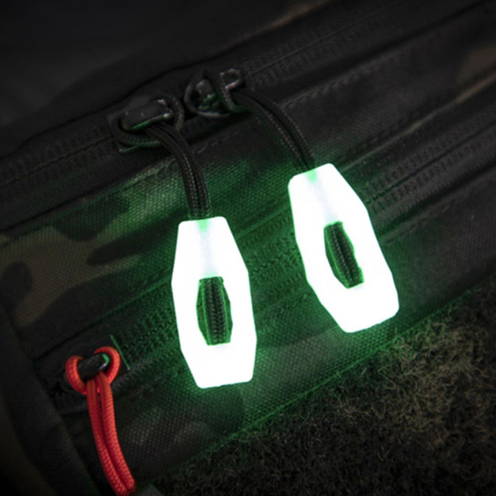 ซิปสีเข้ม10ชิ้น-ซิปเรืองแสงในที่มืดกันหายป้ายซิปสำหรับแบบรูดซิปเป้-แจ็คเก็ต-กระเป๋า-กระเป๋า-กระเป๋าถือซิปดึง
