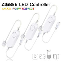 Mini Zigbee DC5V 12V 24V 5050 RGBRGBWRGBCCTCCT Smart LED Strip Controller Tuya Led Dimmer Control For Echo PlusSmartThings