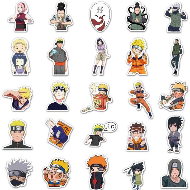 cartoon-naruto-stickers-cool-naruto-waterproof-sticker-luggage-skateboard-guitar-laptop-stikers-kid-toy