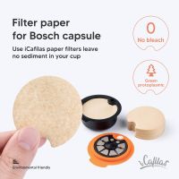 icafilas Coffee Capsule Paper Filter for BOSCH -s Machine Tassimo Refillable Filter Maker Pod Disposible Paper Filters