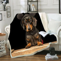 Dachshund 3D print fashion fleece blanket bed bedspread Sherpa blanket t015