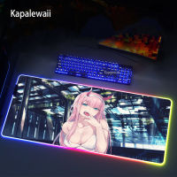 RGB Mouse Pad Gaming Mouse Pad Computer Mousepad Gamer XXL Mouse Car Big Mause Pad PC Desk Play Mat With Zero Two Backlit Mat