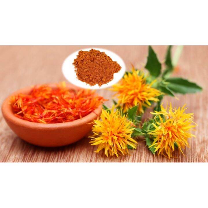 ผงดอกคำฝอย-safflower-ขนาด-100-กรัม-ผงดอกไม้อบแห้ง-ชาดอกไม้-ร้านกันเองสมุนไพรไทย-สินค้าพร้อมส่ง-สอบถามได้เลยค่ะ