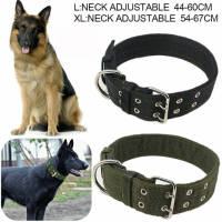 GUEMEE5 Double Nylon Metal Buckle Training For Medium Large Dog Thickened Neck Strap Pet Supplies Necklace Dog Collar