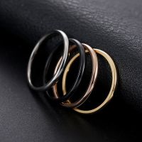 Titanium Steel Girl Tail Ring Women 39;s Simple Personality Plain Rings Party Promise Plated Little Wedding EngagementFinger Band