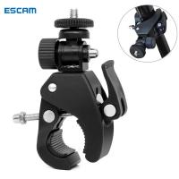 ESCAM DV DSLR จักรยานจักรยาน Handlebar Mount 1/4ยึดสกรูวงเล็บกล้องเพื่อการกีฬาอะแดปเตอร์ขาตั้งกล้อง