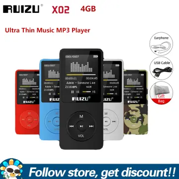  Reproductor Mp3, Ruizu X02 Ultra Slim Music Player FM