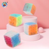 SENGSO Jelly Color Cute Cube 2x2 3x3 4x4 5x5 Magic Cubo Rubick Profession Puzzle High Quality Kids Fidget Toys Brain Teasers