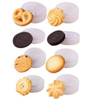 DIY Mini Cream Biscuit Silicone Cookie Mold Cream-filled Cookies Baking Chocolate Molds Mousse Cake Decorating Tool Candle Mould Bread Cake  Cookie Ac