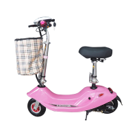 สกู๊ตเตอร์ไฟฟ้า สกุตเตอร์ สีชมพู E-Scooter รุ่น ES DOLPHIN น่ารักสดใสพร้อมไฟหน้าและไฟเลี้ยวเพิ่มความปลอดภัย สกูตเตอร์ไฟฟ้าพับเก็บได้