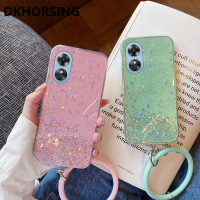 DKHORSING เคสโทรศัพท์สุดหรู OPPO A78ซิลิโคนกลิตเตอร์5G ปลอกอ่อน Oppo 2023 A78ที่มีฝาครอบกำไลข้อมือกลม