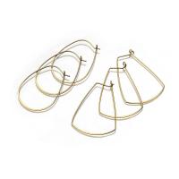 20Pcs Brass Geometric Hoop Earrings Wire Frame Link Connector Hook Findings Clasps For DIY Handmade Jewelry Making Accessories DIY accessories and oth