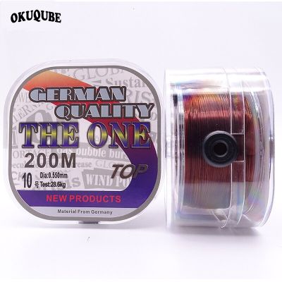 200m Fishing Lines Fluorocarbon Coating Sinking High Abrasion Resistance Nylon Lin Fishing Accessories White Brown Mono Fishline Accessories