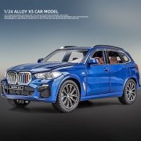 รถของเล่นรถโลหะผสม X5 SUV โมเดลรถยนต์รถลากเสียงและเบาเป็นของขวัญสำหรับเด็ก