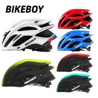 OFFWILD【Ready Stock】BIKEBOY หมวกปรับขนาดหมวกกันน็อคขี่จักรยานบางเบา Integrally-Molded หมวกนิรภัยสำหรับจักรยาน Mountain จักรยานเสือหมอบสำหรับชาย/ผู้หญิง Mountain ชิ้นส่วนอุปกรณ์จักรยาน