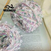 NEEMOY 2PC x 80g Mohair Circle Line Water Lily Garden Hand Mixed Line Special Bar Needle Crochet Knitting Wool