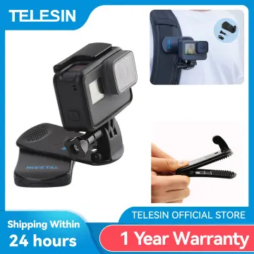 TELESIN 360° Rotation Backpack Clip Clamp Mount for Action Cameras