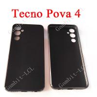 Anti-Falling Case สำหรับ Tecno Pova 4 6.82 "Soft ซิลิโคน TPU เดิมกันกระแทกปกหลังบน TecnoPova4 Pova4 LG7n Shell