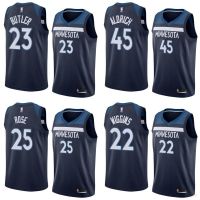 เสื้อคุณภาพสูง เสื้อกีฬาบาสเก็ตบอลแขนกุด ลายทีม OIO NBA Jersey Timberwolves Butler Aldrich Wiggins Rose สไตล์คลาสสิก สําหรับผู้ชาย และผู้หญิง