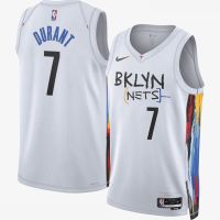 เสื้อบาสเกตบอล NBA เกรดดีที่สุด ดาวเด่น Kevin Durant ทีม Brooklyn Nets Swingman Jersey City Edition รับประกันคุณภาพ100%